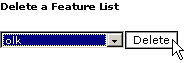Deleting a feature list