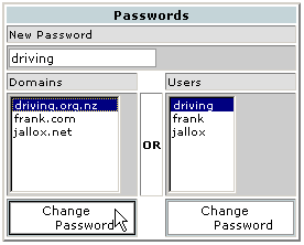 Changing an account's password