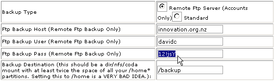 Configuring backups