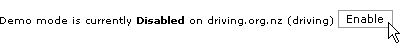 Enabling demo mode