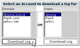 Downloading a raw Apache log