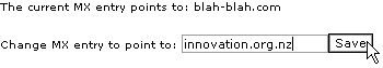 Editing an MX entry