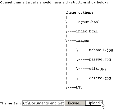 Installing a new CPanel theme