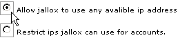 Allowing a reseller to uas any available IP address