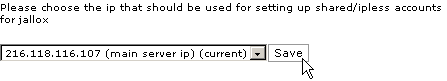 Managing a reseller's shared IP address