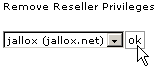 Removing reseller privileges