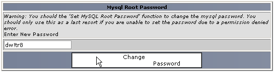 Resetting the MySQL root password